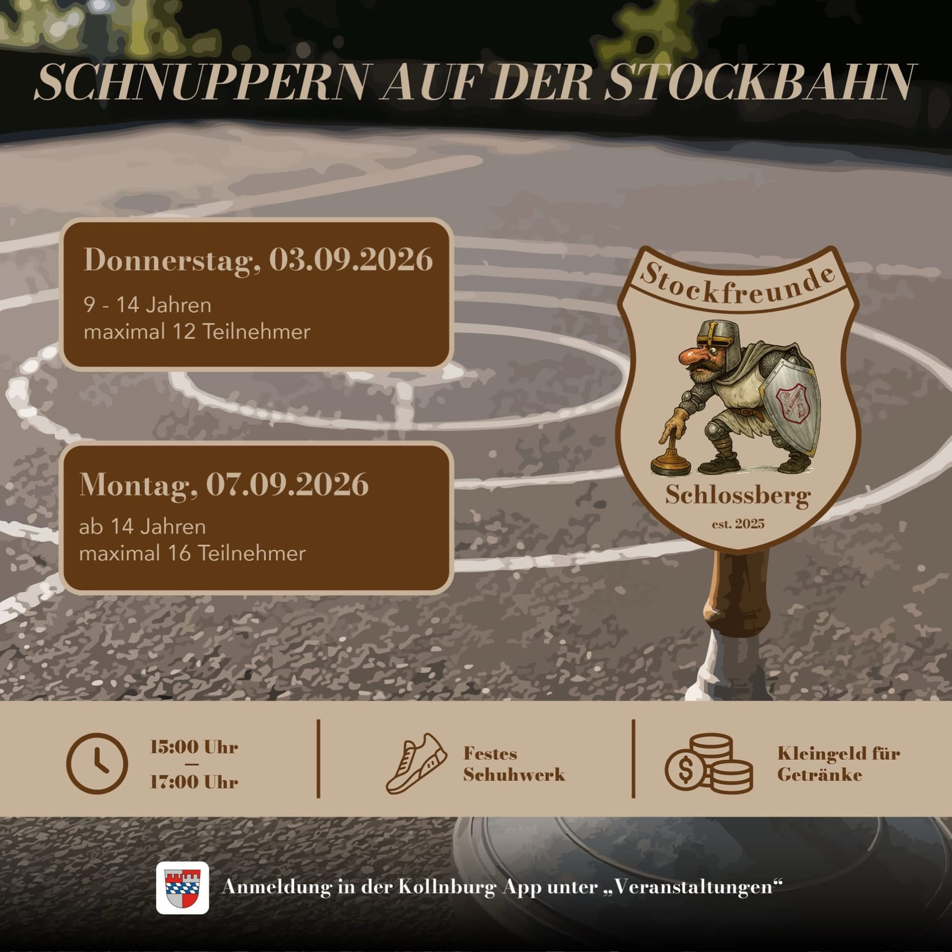 Schnuppertraining auf der Stockbahn